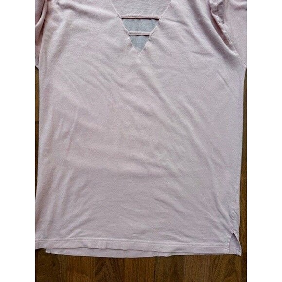 Victoria's Secret PINK Women's S Long Sleeve Shirt Dog Light Pink Strappy V-Neck - Picture 8 of 15